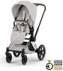 Коляска 2в1 CYBEX Priam Style Chrome Brown + спальный блок (City Grey)
