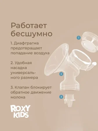 Молокоотсос ручной, бутылочка в комплекте, слоновая кость