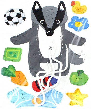 Феникс Развивающая игра "Веселые шнурочки. Юркий барсук"