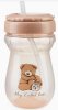 Happy Baby Поильник с трубочкой, 360 мл / цвет bear (бежевый)