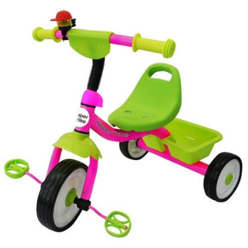 Super trike Детский трёхколёсный велосипед, цвет / розовый-зеленый