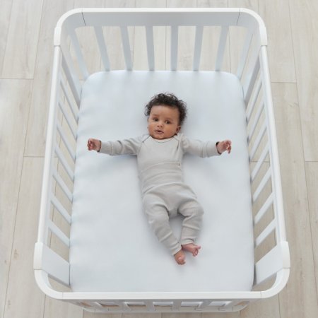 Happy Baby Простыня хлопковая на резинке / цвет белый
