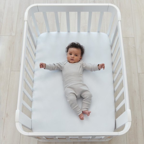 Happy Baby Простыня хлопковая на резинке / цвет белый