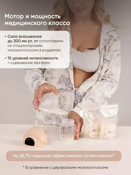PAOMMA Молокоотсос бионический свободн руки арт. 276635