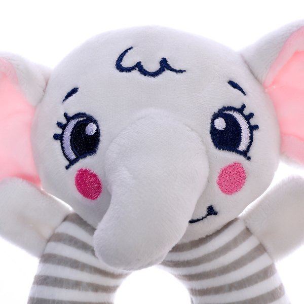 Крошка Я игрушка "Развивающая погремушка" слон/ цвет серый SL-07126B   10487621