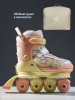 Ролики Amarobaby Magic 3 в 1 колеса свет. (0424-31 желтый/коралловый)