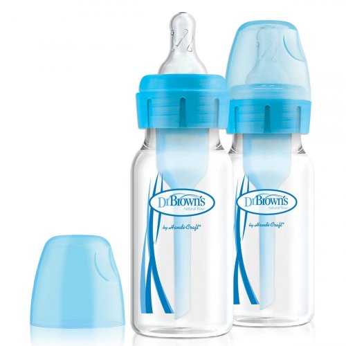 Dr. browns набор из двух антиколиковых бутылочек с узким горлышком 2шт. 120 мл / цвет синий