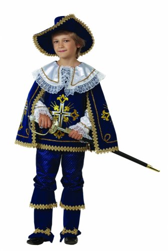 Карнавальный костюм Мушкетёр Короля синий / возраст на 5-6 лет / рост 116 см