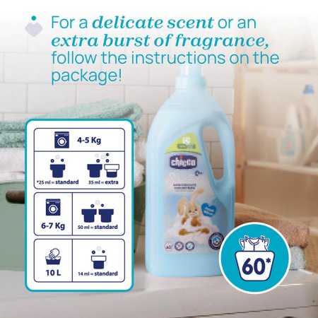 Chicco Кондиционер для детского белья Sweet Talcum, 1.5 л