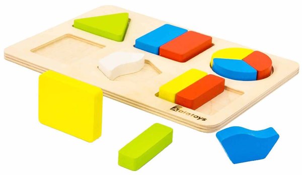 Alatoys Рамка-вкладыш "Дроби-фигуры №2"