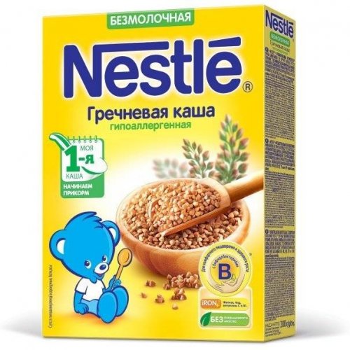 Nestle Каша безмолочная Гречневая / Бифидобактерии / гипоаллергенная / 200 г