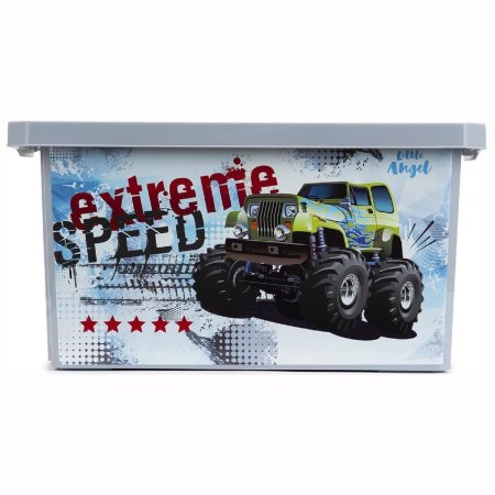 LittleAngel Детский ящик Super Truck 17 л / серебряный