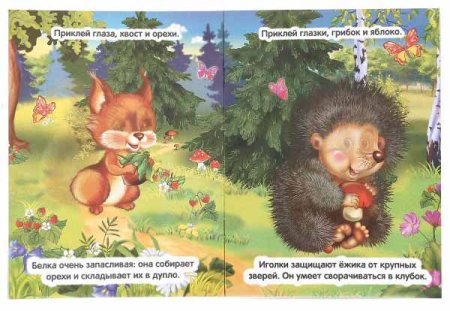 Умка Развивающая книжка с наклейками "Лесные животные"  – внешний вид и детали