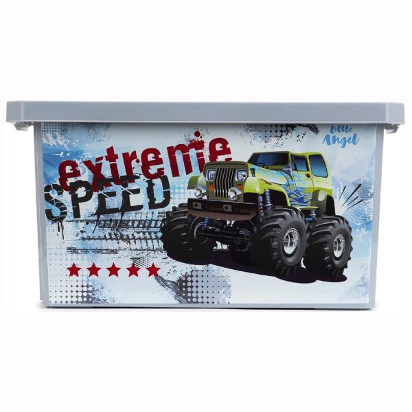 LittleAngel Детский ящик Super Truck 17 л / серебряный