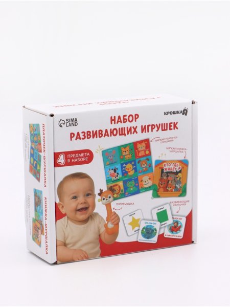 Набор развивающих игрушек 4 предмета яркий   10963769