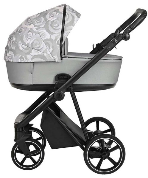 Roan Коляска 2 в 1 Sol Flowers / цвет Gray-black (серый-черный)