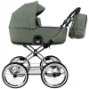 ROAN Коляска 2 в1 Bass Next короб+прогул.(2 места) (Sage Green/Black/руч.Black)