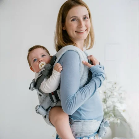BABYROX рюкзак-переноска Ergonomic mesh/ цвет серебряный, в коробке