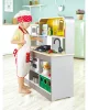 Детская деревянная кухня "Делюкс", карточки с рецептами и едой, 5 аксессуара, свет, звук