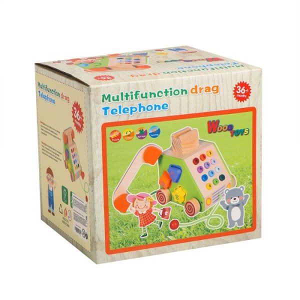 Логический центр Телефон / цвет коричневый, зеленый