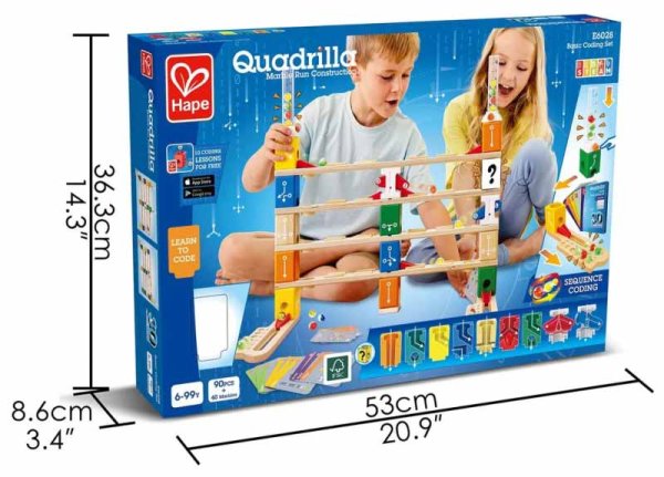 Hape Деревянный конструктор-лабиринт "Квадрилла базовый набор"