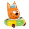 Капитошка Игрушки из пластизоля для ванны Три кота. Коржик на круге 300706 / цвет оранжевый