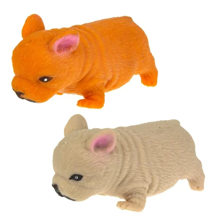 1Toy Игрушка-антистресс Крутой замес Супер Бульдог тянущийся / цвет оранжевый, серый