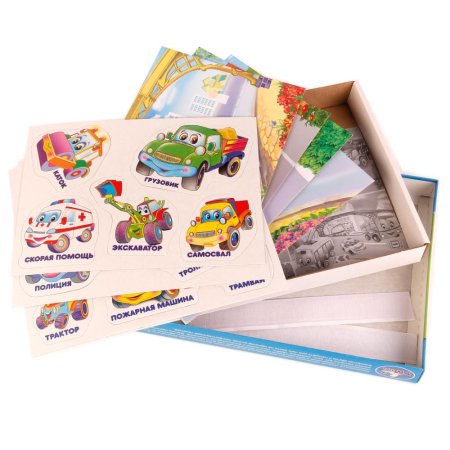 "Умка" Развивающая игра с липучками Машинки