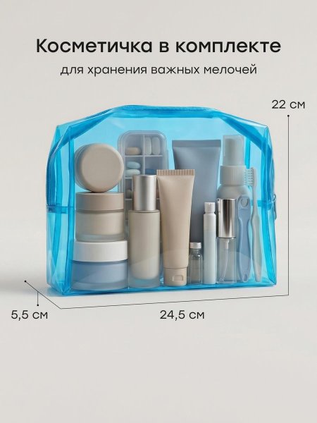Сумка в роддом с косметичкой (blue) blue