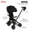 QPlay Велосипед трехколесный складной Nova / цвет Carbon black/черный