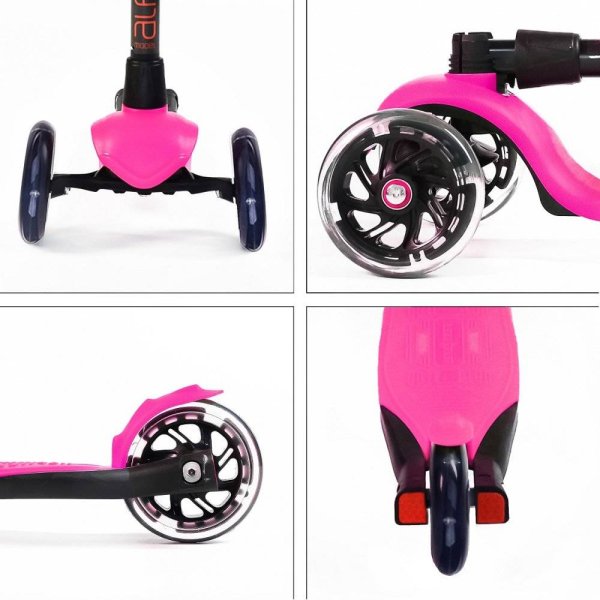 АЛЬФА Buggy Boom Alfa Model Детский трехколесный самокат  с регулируемой складной ручкой / синий