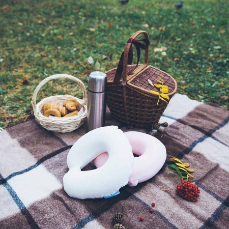 Фабрика облаков Подушка путешественника Бананум / цвет розовый