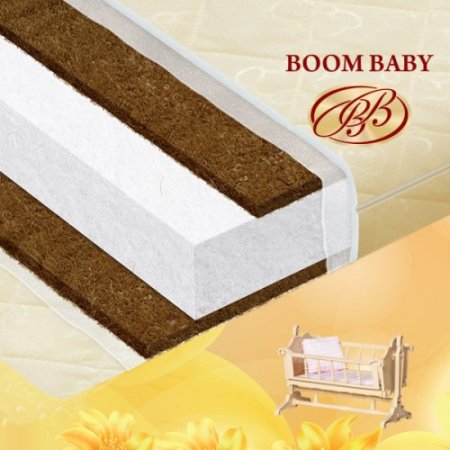 Boom Baby Матрас в колыбельку Неженка Слим 90х45х3, микрофибра