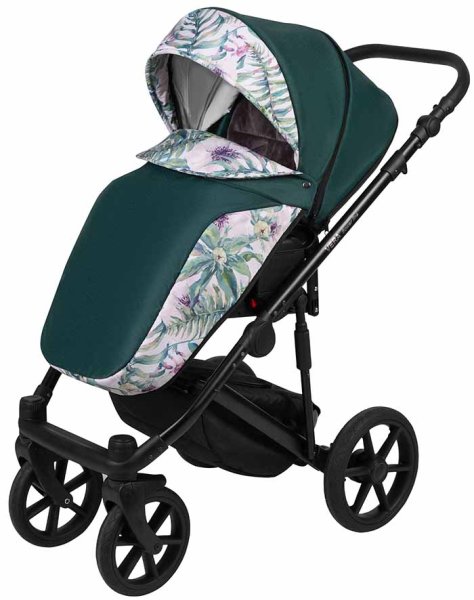 Bambini Moretti Коляска 2 в 1 Aurora / цвет цветы зеленые