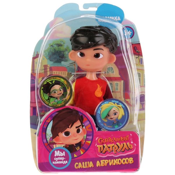 игрушка 286436   кукла сказочный патруль саша абрикосов 15см в блистере (русс. уп.) карапуз в кор.72шт