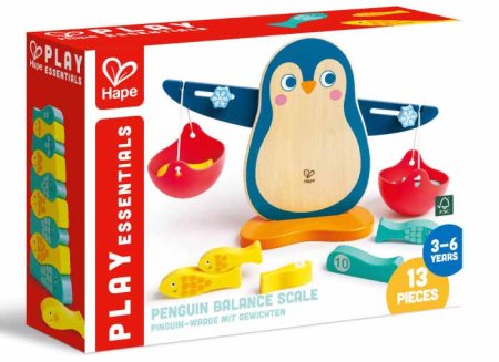 Hape Развивающая игра-балансир Пингвин, 13 элементов
