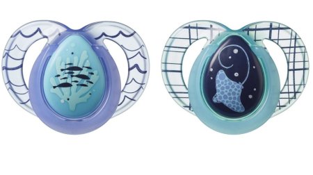 Tommee Tippee Пустышка силиконовая Night Time Peste/Pisica, 6-18 месяцев, 2 штуки