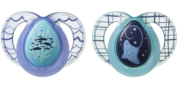 Tommee Tippee Пустышка силиконовая Night Time Peste/Pisica, 6-18 месяцев, 2 штуки