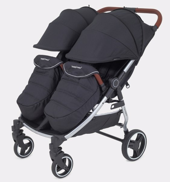 Mowbaby Прогулочная коляска для двойни Tandem / цвет Black (черный)