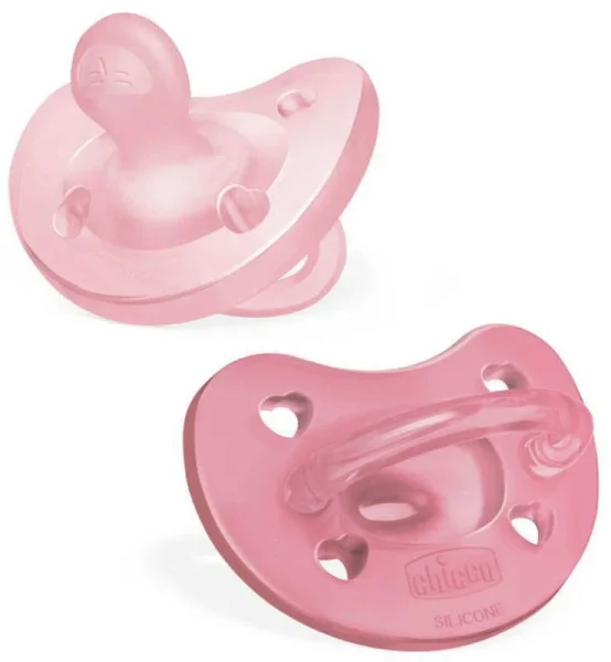 Пустышка силиконовая PHYSIOFORMA SOFT pink, 2-6 месяцев, 2 штуки CHICCO 