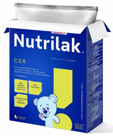Nutrilak Специализи­рованная смесь Premium Соя, с рождения, 350 г