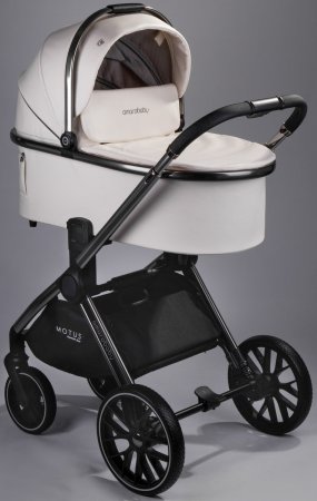 Коляска,экокожа 2в1 Amarobaby Motus Premium Ecco (молочный)
