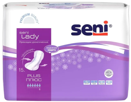 Урологические прокладки Seni Lady Plus15 6к арт. 690847 BELLA/БЕЛЛА