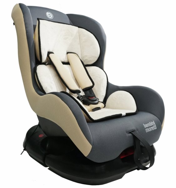 Bambini Moretti Детское автомобильное кресло BM-303 / группа 0+/I, Lux, цвет / серый-бежевый