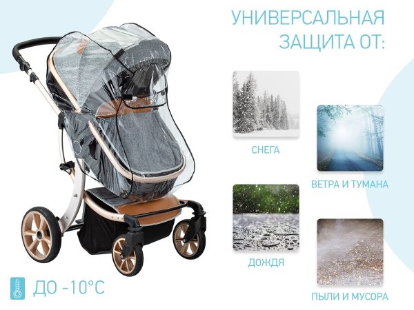 Roxy Kids Дождевик на коляску универсальный в сумке