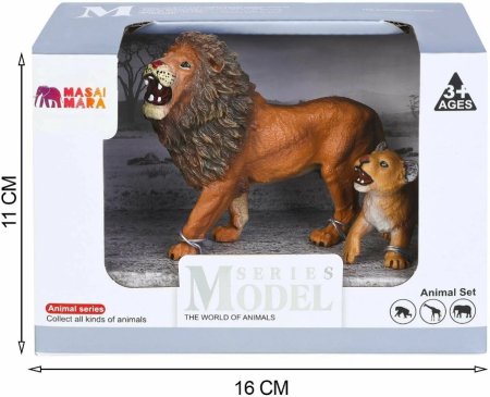 Masai Mara Набор фигурок животных серии "Мир диких животных" Семья львов