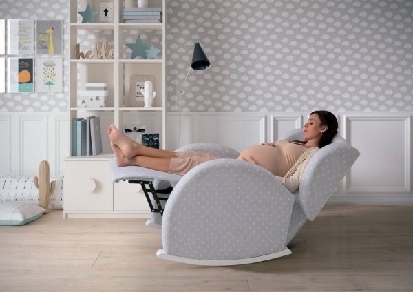 Кресло-качалка Micuna (Микуна) Wing/Confort Relax white/white искусственная кожа
