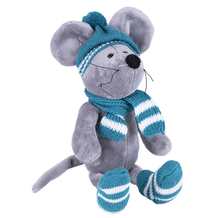 Softoy Игрушка Мышь в синей шапке, 36 см S887/20