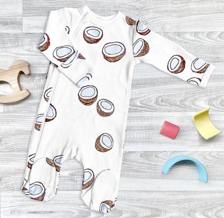 Mjolk Комбинезон на молнии Sleep and Play Кокосы