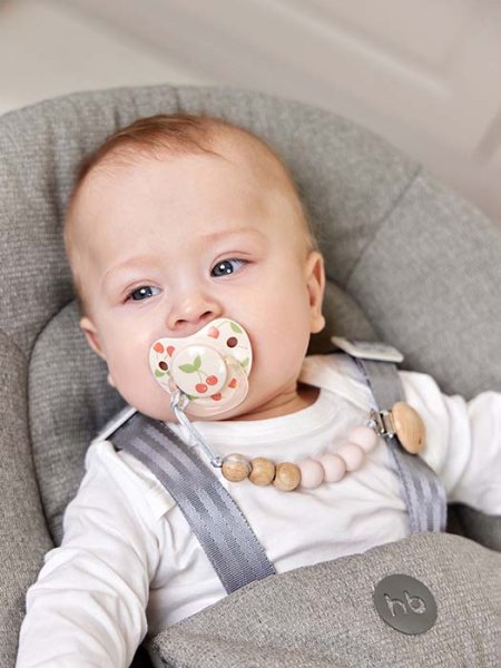 Happy baby Пустышка силиконовая симметричная Cherry, 12-24 месяца